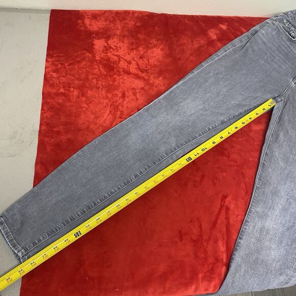 7 For All Mankind Womens Skinny Jeans Size 26 Gray Denim Pants Mid Rise 29” IS - Picture 9 of 14